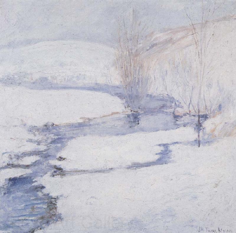 John Henry Twachtman Winter Scene Norge oil painting art